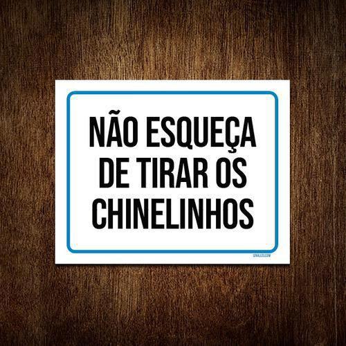 Imagem de Placa Sinalização ul - Não Esquece Tirar Chinelos 27X35