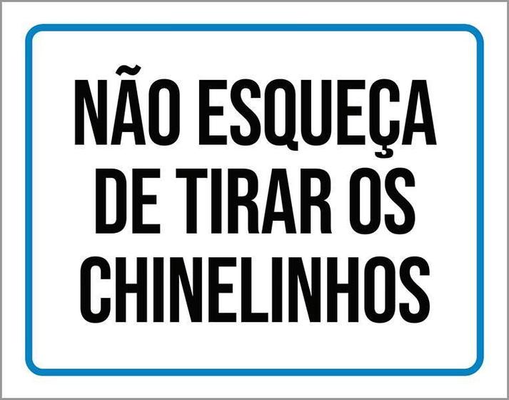 Imagem de Placa Sinalização ul - Não Esquece Tirar Chinelos 36X46