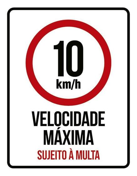 Imagem de Placa Sinalização - Velocidade Máxima Sujeito Multa 36X46