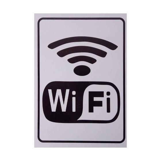 Imagem de Placa Sinalização Wifi 15 x 20cm