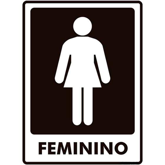 Imagem de Placa Sinalizadora Banheiro Feminino 15x20 - Fuzil