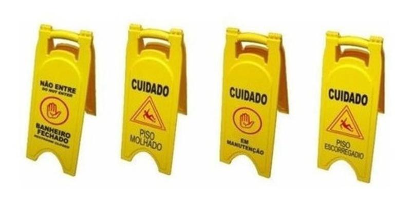 Imagem de Placa Sinalizadora Piso Molhado, Manutenção, Nao Entre,