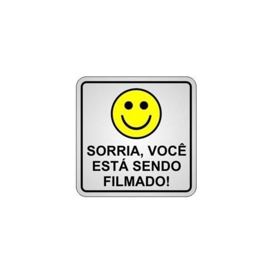 Imagem de Placa Sorria Você Está Sendo Filmado Alumínio Tabla