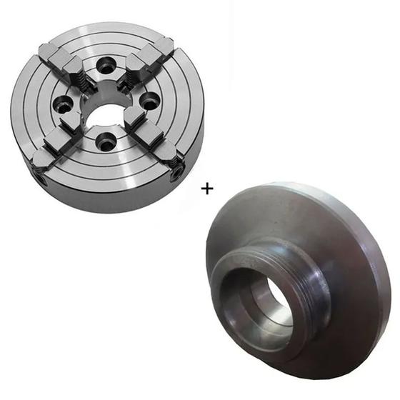 Piveta Placa Torno 315mm 4 Cast. Independente + Flange Rosca 4.1/2 - PIVETA ...