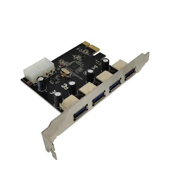 Imagem de Placa Usb 3.0 Pci-E 4 Portas 5Gbps Pci-Express Pc Kp T102