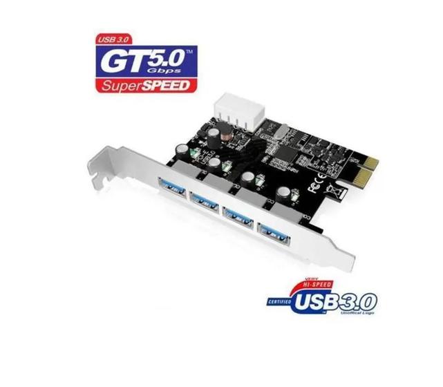 Placa USB 3.0 PCI Express 1x PC Computador 4 Portas Saidas - F3 - Peças ...