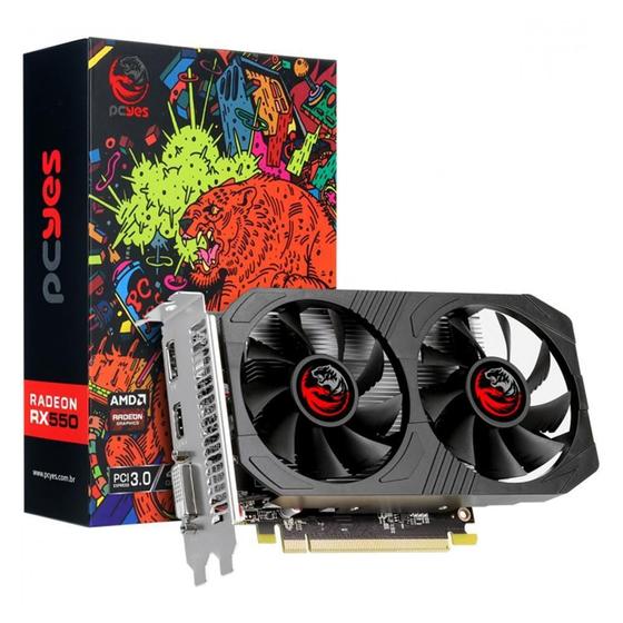 Imagem de Placa Video Pcyes Radeon Rx550 4Gb Ddr5 128Bits