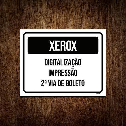 Imagem de Placa Xerox Digitalização Impressão Boleto 18X23