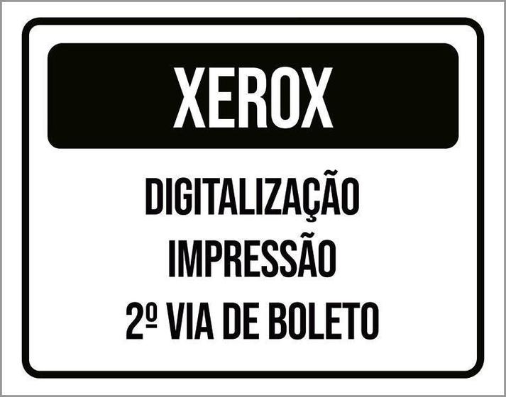 Imagem de Placa Xerox Digitalização Impressão Boleto 36X46