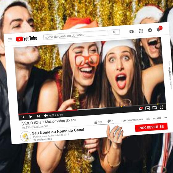 Imagem de PLACA YOUTUBE PERSONALIZADA 2019 TAM. G (45x64)cm ESTRUTURA FESTAS