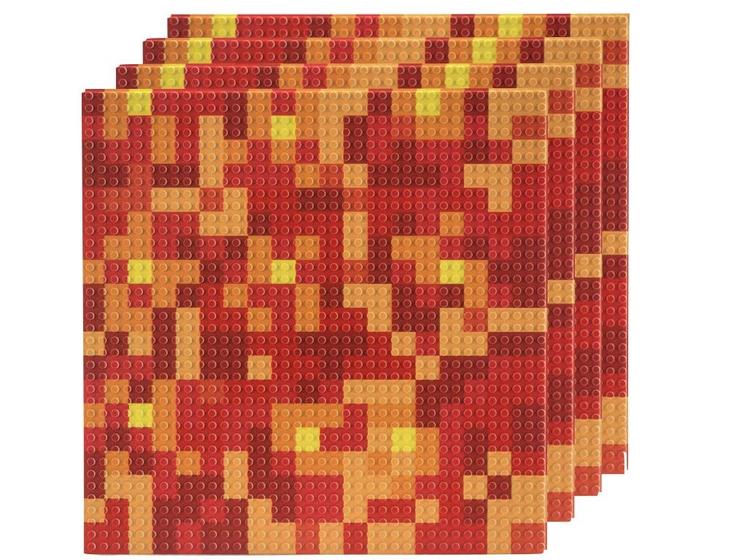 Imagem de Placas de Base 12x12 Vermelhas SlabDreamLab - Pacote com 4 Unidades