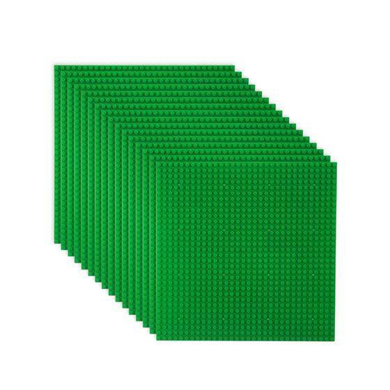 Imagem de Placas de base de construção LVHERO Classic 10x10cm, pacote com 16, verdes
