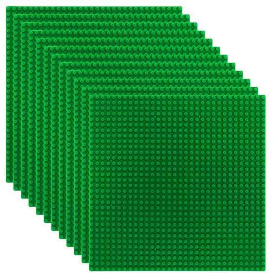 Imagem de Placas de Base ZEAYEA Classic 10x10cm - Verde (Pacote com 12)