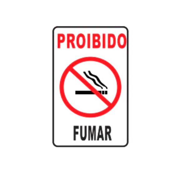 Imagem de Placas de sinalização proibido fumar tam.15x20cm pvc