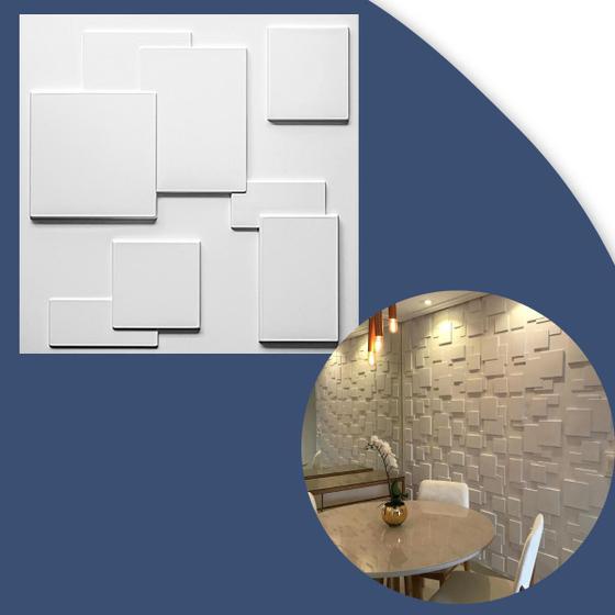 Imagem de Placas Decorativas De Revestimento 3d Pvc P/ Banheiro 3m² Parede Sala Quarto Banheiro Cozinha Sacada Garagem Luxo Lar