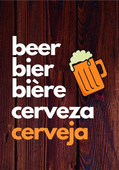 Imagem de Placas Decorativas Retro Para Área Gourmet Bebidas Cerveja Àrea de Churrasco