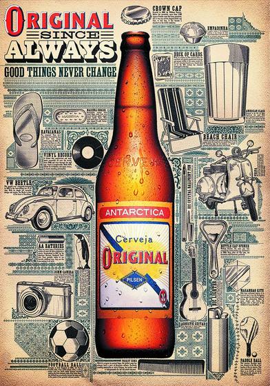 Imagem de Placas Decorativas Retro Para Área Gourmet Bebidas Cerveja Churrasco 13X19cm