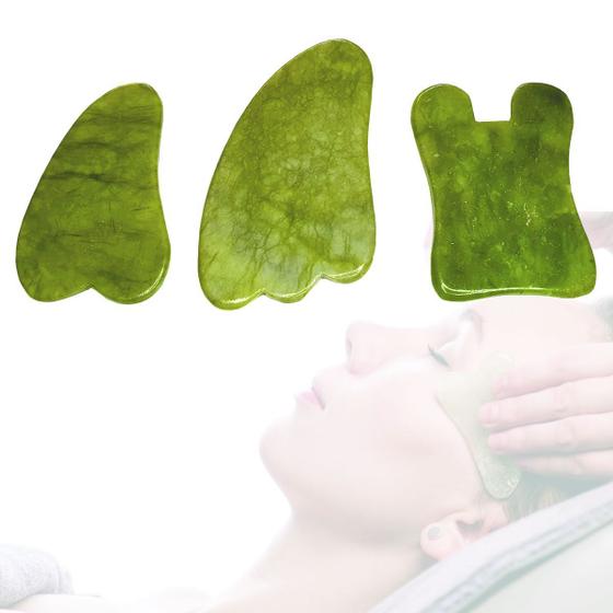 Imagem de Placas Massageadoras Gua Sha Pedra Natural