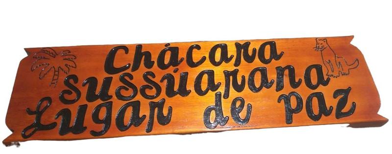 Imagem de Placas para chácara, sítio, rancho personalizada na madeira