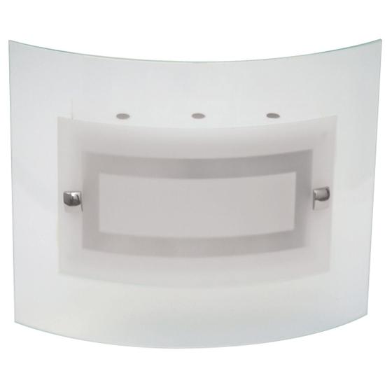 Imagem de Plafon Artico 30x30cm Com Vidro Curvo Fosco E-27 2 Lamp. Max 60w
