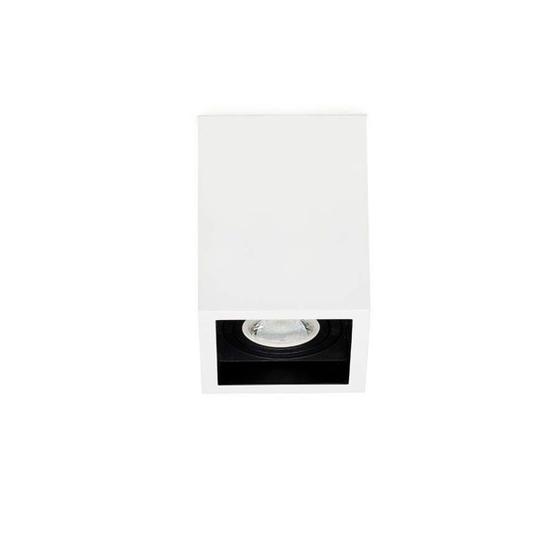 Imagem de Plafon Boxit Dicroica Quadrado Recuado Branco com recuo Preto GU10 - Save Energy - SE-385.2557