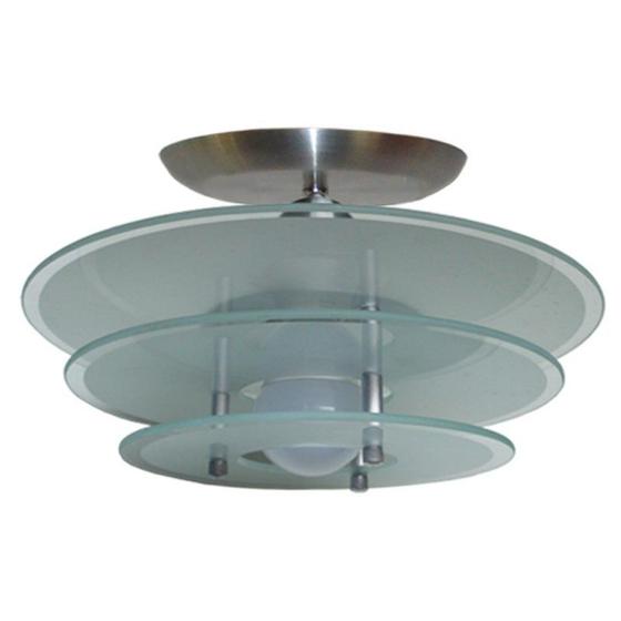 Plafon com 03 Vidros - Para 01 Lâmpada - Vidro Redondo Branco Menor preço em Plafon com 03 Vidros - Para 01 Lâmpada - Vidro Redondo Branco
