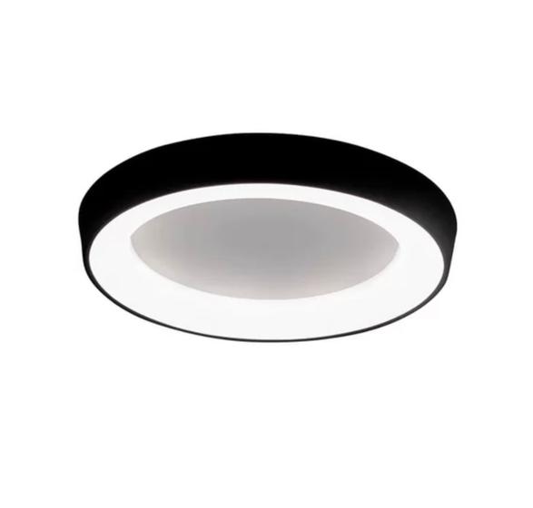 Imagem de Plafon de led sobrepor 25,2W 3000K bivolt dimensão 47X8,5CM preto fosco 