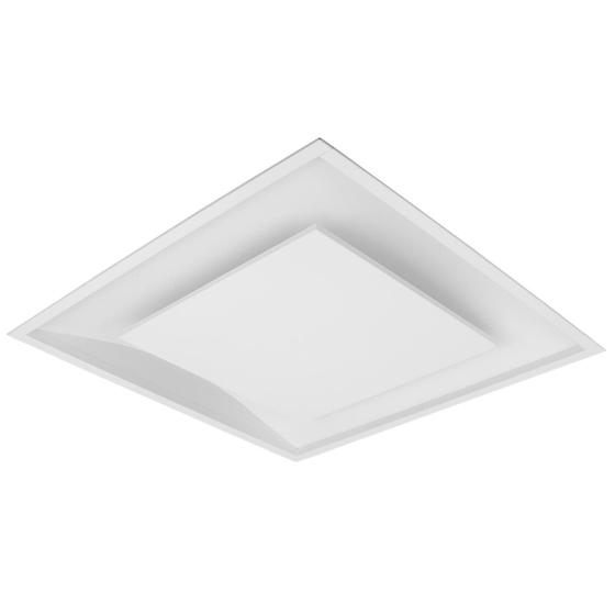 Imagem de Plafon De Luz Indireta Embutir 45X45Cm 4 Lâmpadas E27 Branco