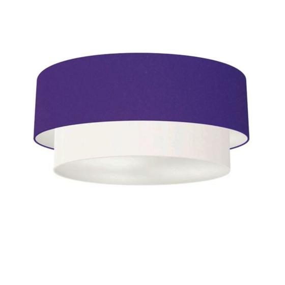 Imagem de Plafon de Sobrepor Cilíndrico SP-3021 Cúpula Cor Roxo Branco