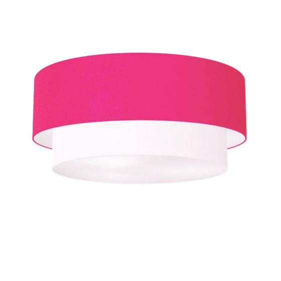 Imagem de Plafon de Sobrepor Cilíndrico SP-3024 Cúpula Cor Rosa Pink Branco