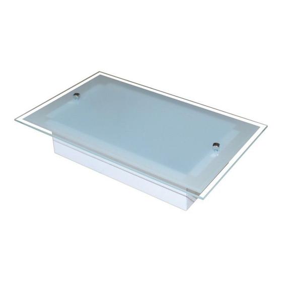 Plafon De Vidro - Para 02 Lâmpadas - De Embutir No Gesso - Branco Menor preço em Plafon De Vidro - Para 02 Lâmpadas - De Embutir No Gesso - Branco