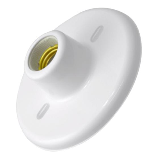 Imagem de Plafon Lampada Comum Soquete E27 Até 100w Autovolt Slim Redondo Pronto para Instalação