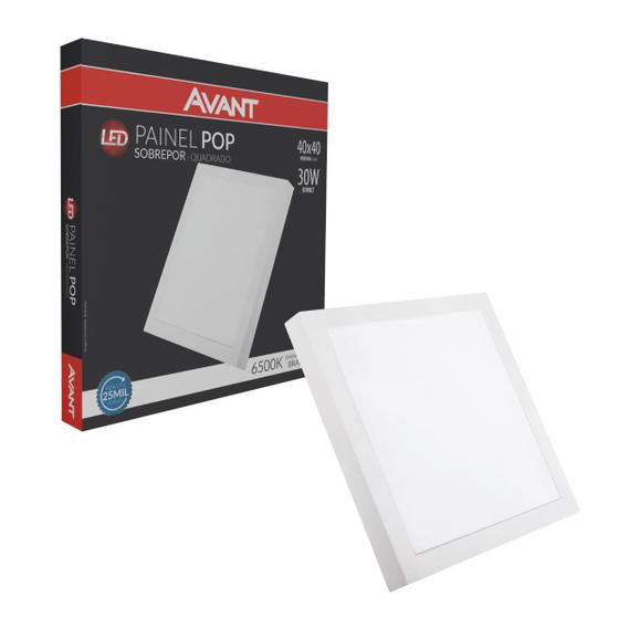 Plafon Led 30W Painel Quadrado Sobrepor Bivolt Luz Menor preço em Plafon Led 30W Painel Quadrado Sobrepor Bivolt Luz