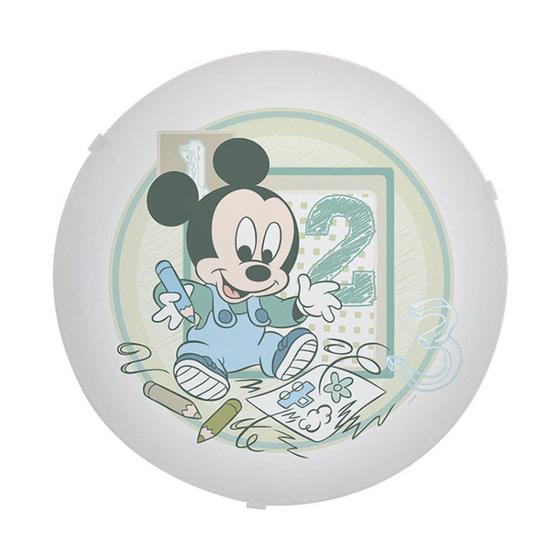 Imagem de Plafon Mickey Mouse Baby 30cm x 30cm x 9cm Startec Branco