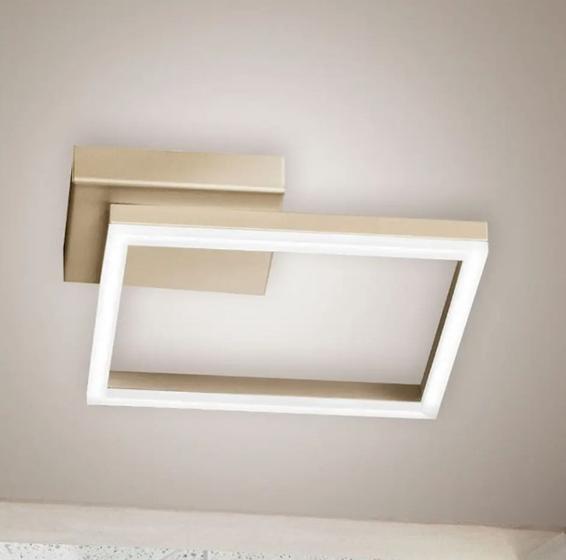 Imagem de Plafon Moderno Slim Quadrado Perfis p/ Fita LED (Inclusa) 45x45cm