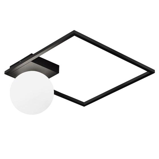 Imagem de Plafon orbit mondri quadrado para 1 lâmpada g9 preto casual light