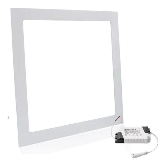 Imagem de Plafon Painel Led 18W Embutir Quadrado Luz Branco Frio