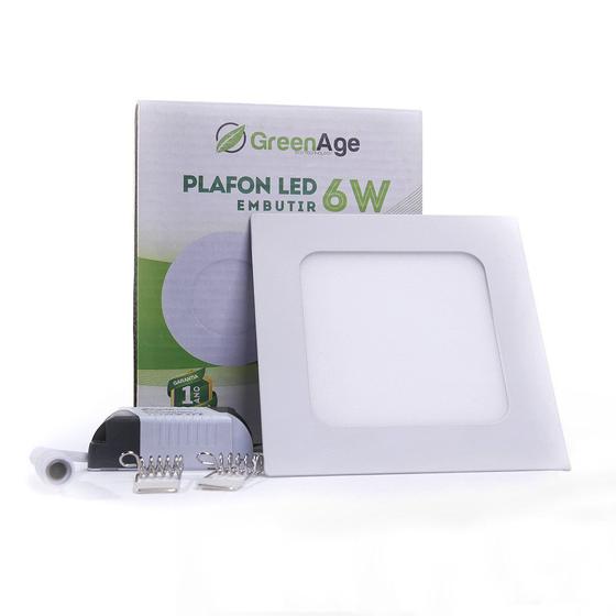 Plafon Painel Led Embutir 6w Branco Frio Quadrado Menor preço em Plafon Painel Led Embutir 6w Branco Frio Quadrado