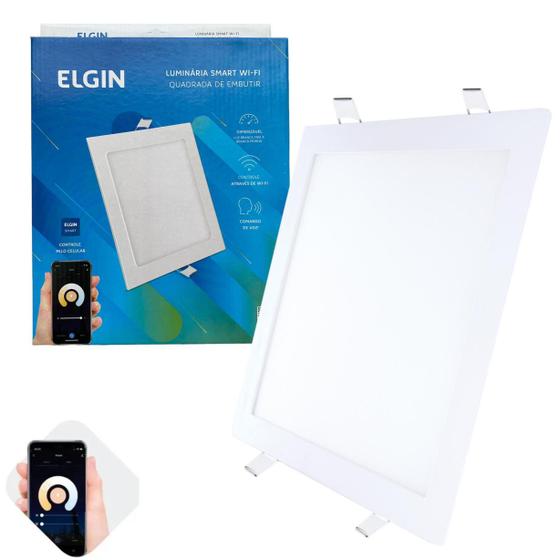 Plafon Painel Quadrado Embutir 18w Inteligente Smart Wi-fi Menor preço em Plafon Painel Quadrado Embutir 18w Inteligente Smart Wi-fi