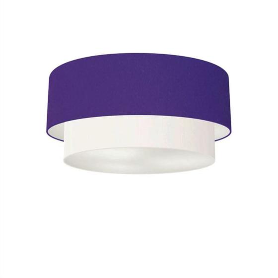 Imagem de Plafon Para Corredor Cilíndrico SC-3017 Cúpula Cor Roxo Branco