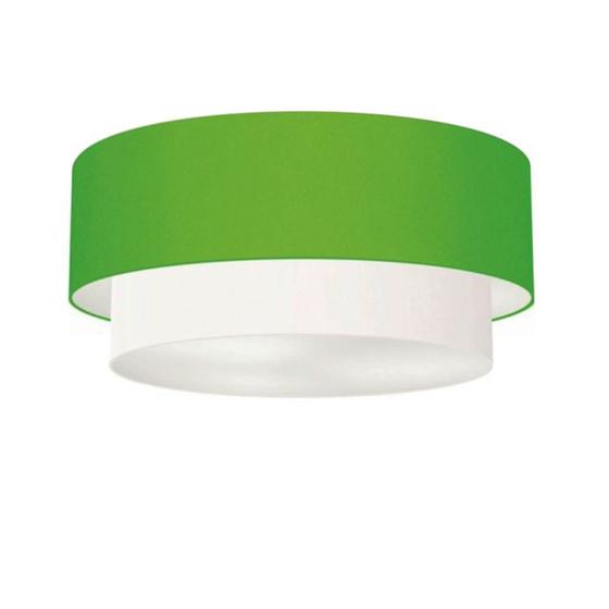 Imagem de Plafon Para Corredor Cilíndrico SC-3021 Cúpula Cor Verde Limão Branco