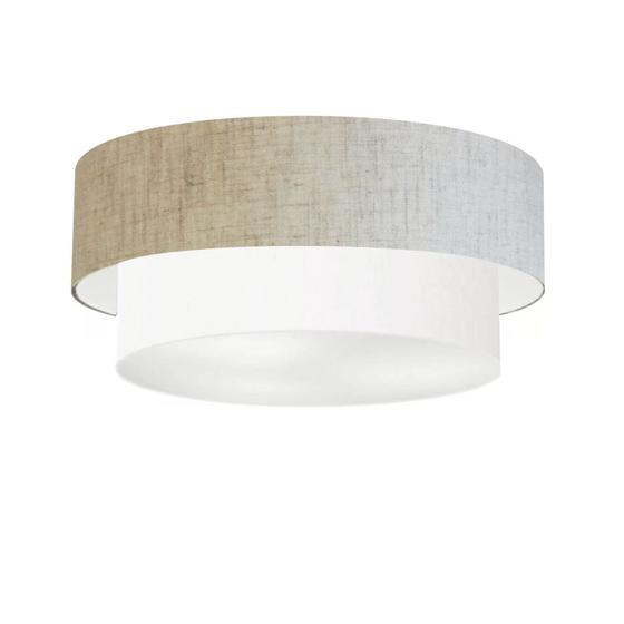 Imagem de Plafon Para Corredor Cilíndrico SC-3064 Cúpula Cor Rústico Bege Branco
