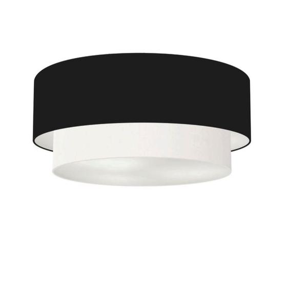 Imagem de Plafon Para Quarto Cilíndrico SQ-3063 Cúpula Cor Preto Branco