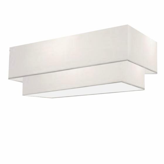 Imagem de Plafon Para Quarto Retangular SQ-3071 Cúpula Cor Branco
