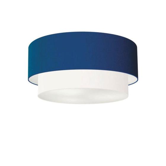 Imagem de Plafon Para Sala Cilíndrico SL-3062 Cúpula Cor Azul Marinho Branco