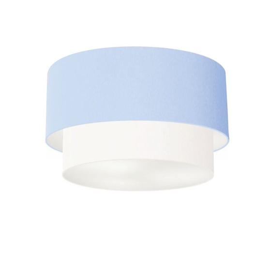 Imagem de Plafon Para Sala de Jantar Cilíndrico SJ-3045 Cúpula Cor Azul Bebê Branco