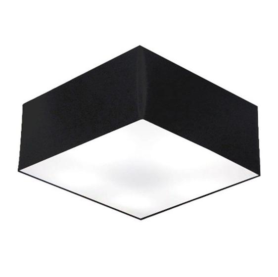 Imagem de Plafon Para Sala de Jantar Quadrado SJ-3012 Cúpula Cor Preto