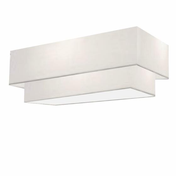 Imagem de Plafon Para Sala de Jantar Retangular SJ-3071 Cúpula Cor Branco