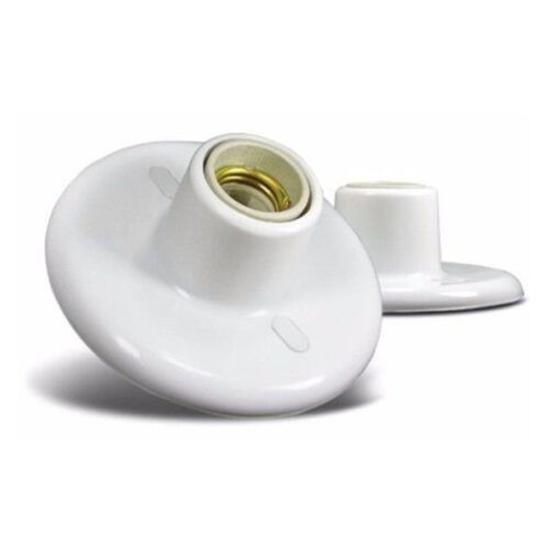 Plafon / Plafonier C/ Bocal E27 100w Branco Menor preço em Plafon / Plafonier C/ Bocal E27 100w Branco
