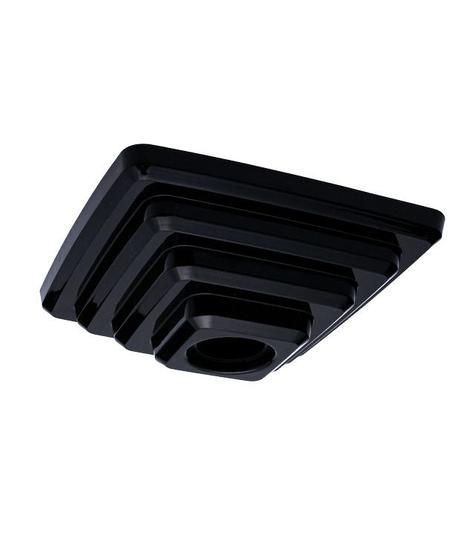 Imagem de Plafon Rosqueado Piramide Quadrado 17cm Preto E27